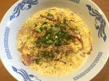 サッポロ一番塩ラーメン カルボナーラ風 レシピ 作り方 By Maezuchu クックパッド 簡単おいしいみんなのレシピが354万品