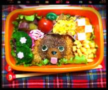 簡単犬キャラ弁 火を使わずプードル レシピ 作り方 By Mayuchop7 8 クックパッド 簡単おいしいみんなのレシピが350万品