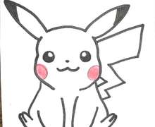 ピカチュウ イラスト 簡単