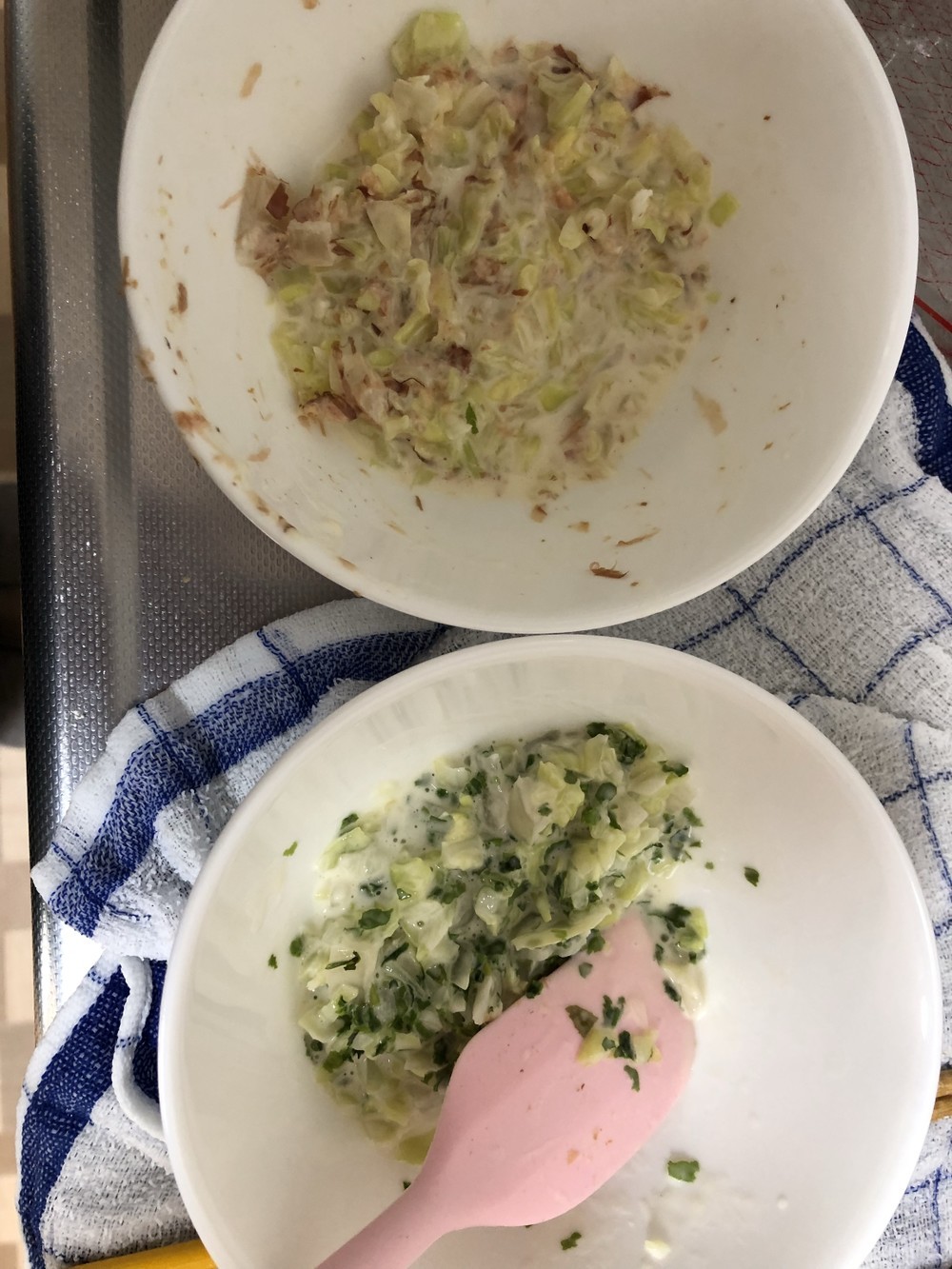 離乳食中期 卵なしお好み焼き 味2種類 レシピ 作り方 By よりやママ クックパッド