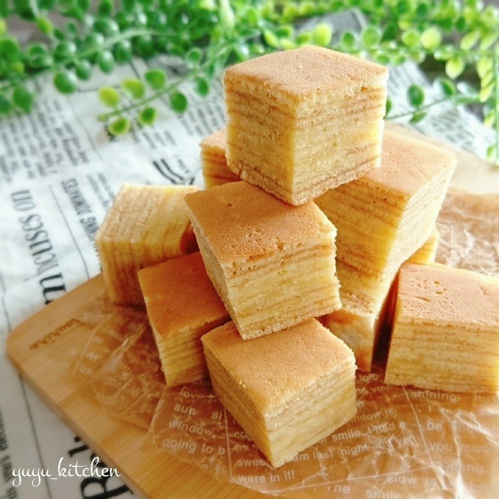 フライパンで簡単 巻かないバウムクーヘン レシピ 作り方 By ゆぅゅぅ クックパッド 簡単おいしいみんなのレシピが350万品