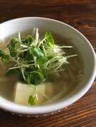 野菜高騰時に かいわれ大根 もやしスープ レシピ 作り方 By まちゃみ ママ クックパッド