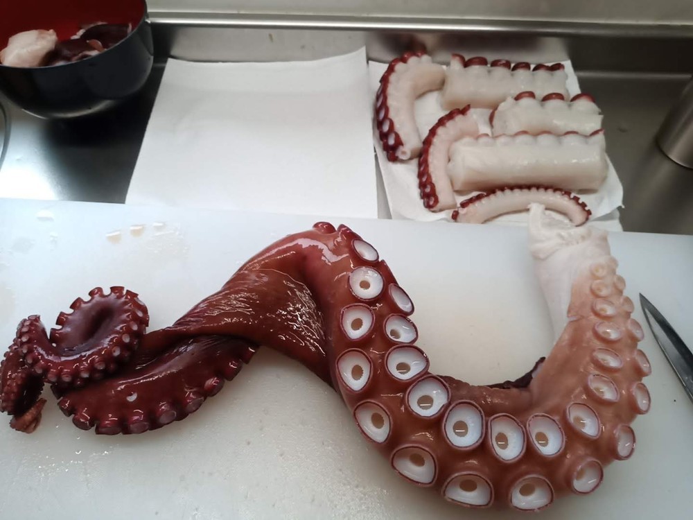 活きた水ダコのお刺身と 下処理と皮むきと レシピ 作り方 By さくるど クックパッド 簡単おいしいみんなのレシピが362万品