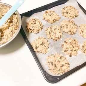 消えるオートミールレーズンクッキーのレシピ