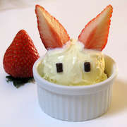 いちごでウサギアイス おまけでチワワも レシピ 作り方 By Momongaya クックパッド 簡単おいしいみんなのレシピが375万品