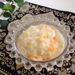 離乳食中期 キャベツとミカンのサラダ レシピ 作り方 By ｙｕｋｉ０６１１ クックパッド 簡単おいしいみんなのレシピが365万品