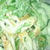 竹輪・きゅうり・水菜のピリ辛味噌マヨ和え