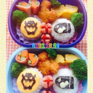 キャラ弁 スーパーマリオ キラー大砲弁当 レシピ 作り方 By Cake Mama クックパッド 簡単おいしいみんなのレシピが353万品