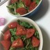 トマトドレッシングで水菜サラダ♪