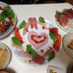 ♡  ピンクのハートの海鮮寿司 ♡ 