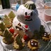 雪だるまのドームケーキ