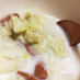冬の朝の白菜クリームスープ