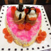 バレンタインや　お祝いに　お寿司ケーキ