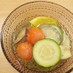 ごろごろ焼き野菜の白だしスープ
