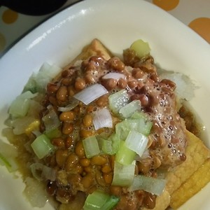 簡単 厚揚げのおろし納豆添え レシピ 作り方 By Herb クックパッド 簡単おいしいみんなのレシピが352万品