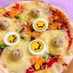 チーズと卵で簡単♪とびでるおばけピザ