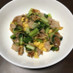 豚肉と小松菜と卵の甘炒め