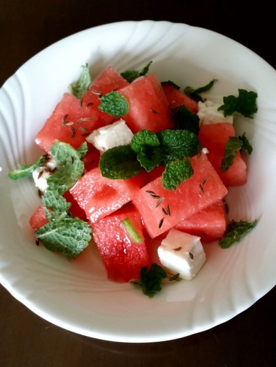スイカのフェタチーズサラダのレシピ