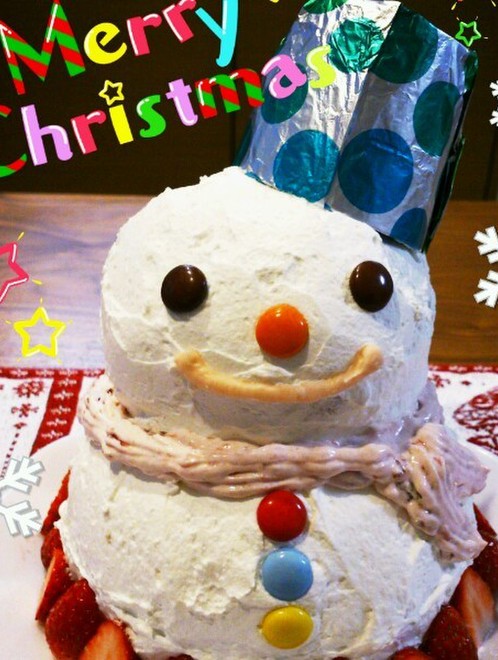 クリスマスに☆簡単雪だるまケーキ レシピ・作り方 by メルちゃんlove 【クックパッド】 簡単おいしいみんなのレシピが375万品