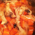 圧力鍋で、根菜と鳥手羽中の煮物