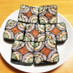 虹の四角い飾り巻き寿司