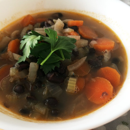 ベジタリアン黒豆スープのレシピ
