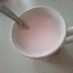 ホットも☆かき氷シロップのイチゴミルク！