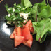 香菜と豆腐のシンプルサラダ