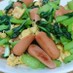 簡単‼ウインナーと小松菜と卵の炒め物