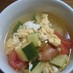 ズッキーニとトマトの彩りスープ