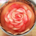 桃の薔薇レアチーズケーキ