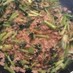 小松菜と春雨のひき肉炒め煮