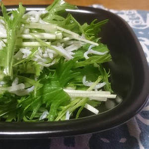 水菜と釜揚げしらすのオリーブオイルサラダ レシピ 作り方 By ミシャコ クックパッド 簡単おいしいみんなのレシピが361万品