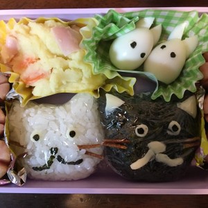 キャラ弁 黒猫ブチ猫の猫おにぎり レシピ 作り方 By Misumisu07 クックパッド 簡単おいしいみんなのレシピが350万品