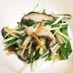 水菜と椎茸とエノキの和え物