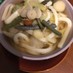 温かい山菜うどん(関東風)