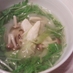 鶏肉と水菜のスープ