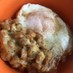 納豆と目玉焼きのご飯