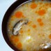 寒い日に♪簡単豆腐と卵のピリ辛中華スープ