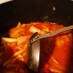 キムチ鍋の残り汁でトマトチーズリゾット
