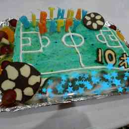 サッカーコートの誕生日ケーキのつくれぽ クックパッド 簡単おいしいみんなのレシピが348万品