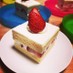 シフォン生地で簡単ショートケーキ♡
