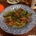 小松菜と牛肉のオイスターソース炒め