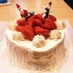 *クリスマス☆苺のデコレーションケーキ♪