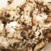 カリカリ鶏皮と舞茸の混ぜご飯
