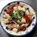 豆腐とトマト､生ハムで和イタリアンサラダ