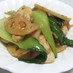 レンコンと鶏とチンゲン菜の中華風ピリ辛炒め
