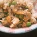 アサリと枝豆とキノコのガーリック炒飯