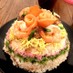 ひな祭りに　お花の「ちらし寿司ケーキ」
