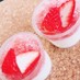 【簡単】ミルクプリン苺のクラッシュゼリー